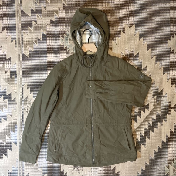 Kuhl Jackets & Coats Kuhl Full Zip Hooded Womens Gorpcore Olive Green Rain Jacket Poshmark